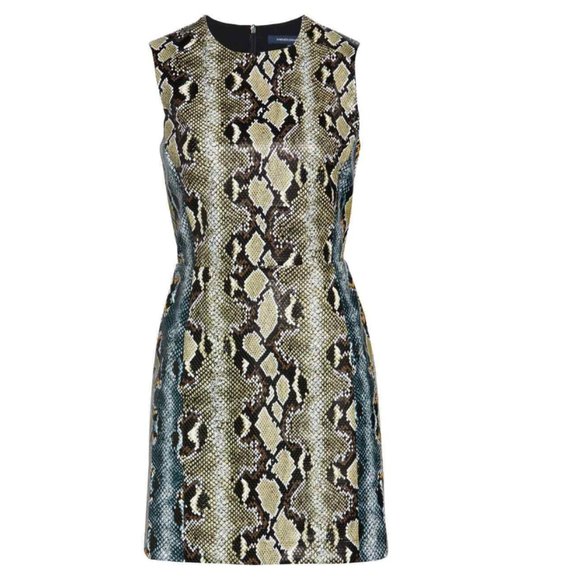 French Connection Faux Leather Snakeskin Dress ~$165 - Picture 7 of 7